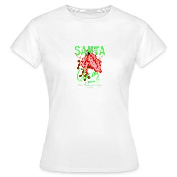 SANTA Claus - HOLLY JOLLY CHRISTMAS - Frauen T-Shirt - Weiß - Vorne - AI Model Female 172 dark (172cm)