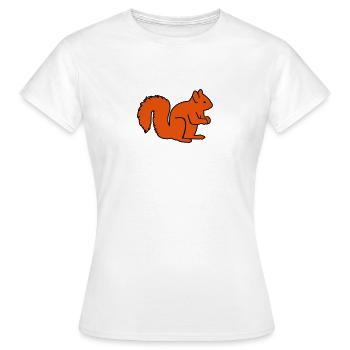 Ecureuil - T-shirt Femme - blanc - Devant - AI Model Female 172 dark (172cm)