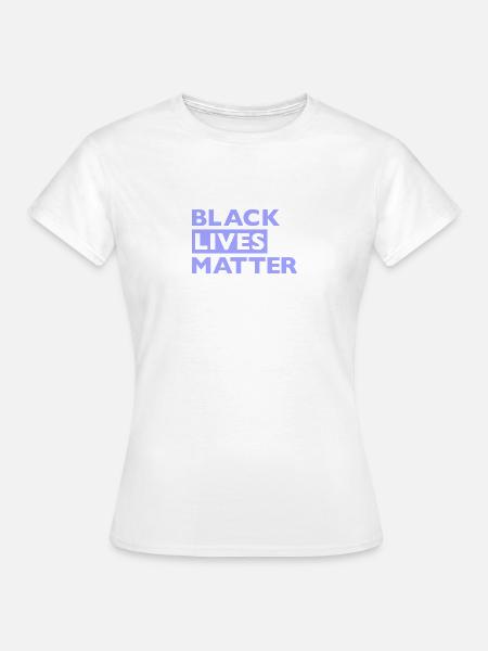 Black Lives Matter Flieder - Frauen T-Shirt - Weiß