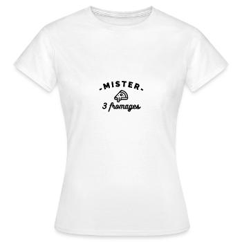 MISTER Pizza 3 fromages - T-shirt Femme - blanc - Devant - AI Model Female 172 dark (172cm)