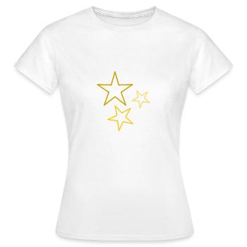 ETOILE. STAR. ETOILES. FÊTE. ANNIVERSAIRE. NOËL - T-shirt Femme - blanc - Devant - AI Model Female 172 dark (172cm)