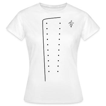 La meilleure Cheffe - Tenue de cuisinière Toque - T-shirt Femme - blanc - Devant - AI Model Female 172 dark (172cm)