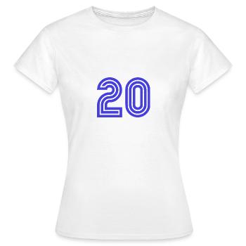 HAPPY BIRTHDAY. HAPPY BIRTHDAY. ANNIVERSARY. - Women's T-Shirt - white - Front - AI Model Female 172 dark (172cm)
