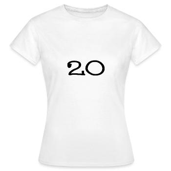 20. 20 YEARS. 20th ANNIVERSARY. 20TH ANNIVERSARY. - Women's T-Shirt - white - Front - AI Model Female 172 dark (172cm)