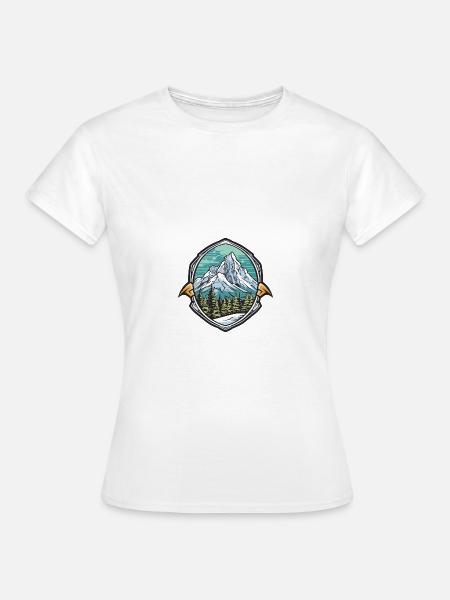 Alpen Ski Eisberge Berge - Frauen T-Shirt - Weiß