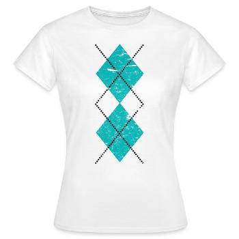 Vintage Rockabilly Argyle - Women's T-Shirt - white - Front - AI Model Female 172 dark (172cm)