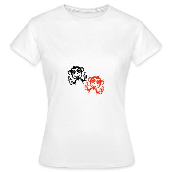 Affe Bier Party Besoffen - Frauen T-Shirt - Weiß - Vorne - AI Model Female 172 dark (172cm)