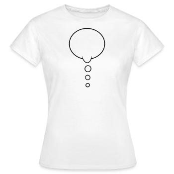 Denkblase Design - Frauen T-Shirt - Weiß - Vorne - AI Model Female 172 dark (172cm)