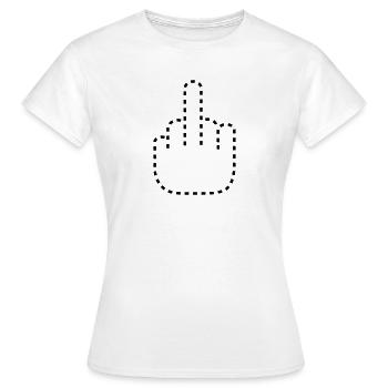 dashed_fuck_you_1c - Frauen T-Shirt - Weiß - Vorne - AI Model Female 172 dark (172cm)