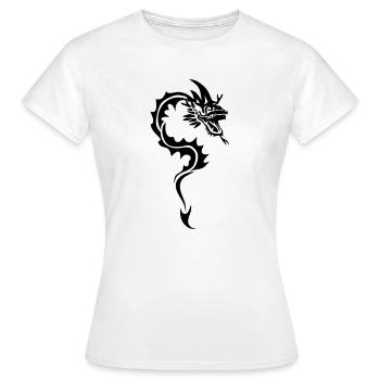 dragon tribal tatouage1 - T-shirt Femme - blanc - Devant - AI Model Female 172 dark (172cm)