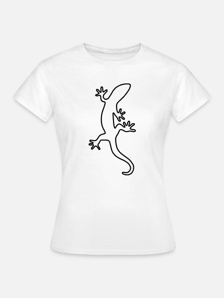 Lézard Salamandre Gecko Nature Lurch animal - T-shirt Femme - blanc
