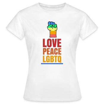 Déclaration d’amour Droits de l’homme des homosexuels Lgbt - T-shirt Femme - blanc - Devant - AI Model Female 172 dark (172cm)