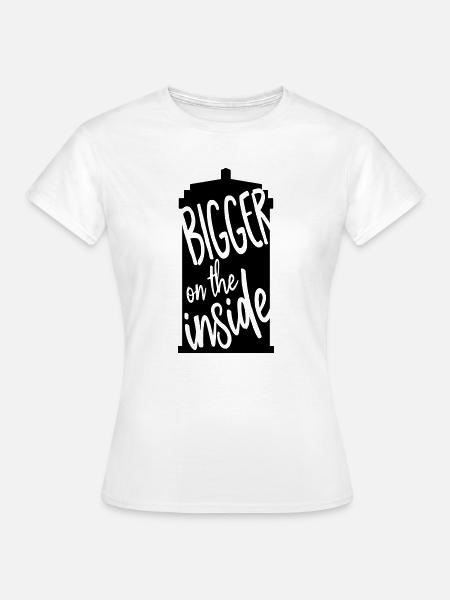 Bigger on the inside - Frauen T-Shirt - Weiß