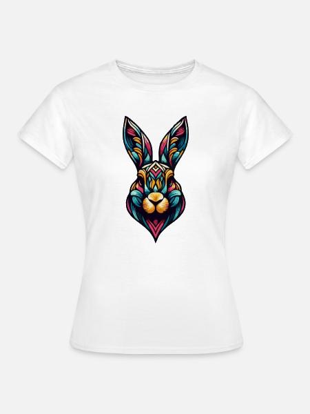 Kaleidoskop-Kaninchen - Frauen T-Shirt - Weiß