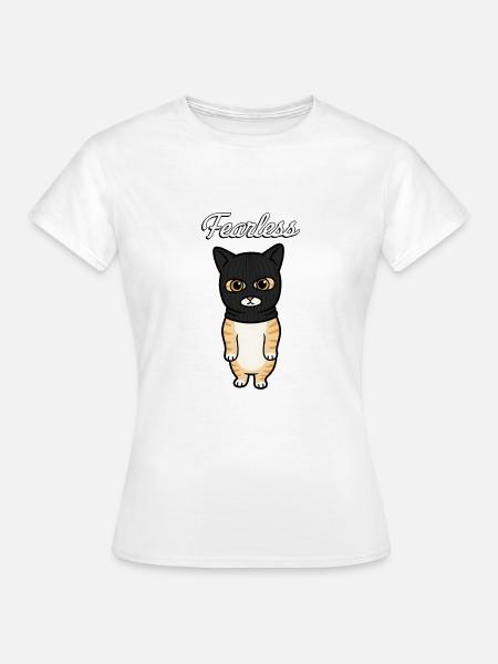 Furchtlose Banditenkatze - Frauen T-Shirt - Weiß