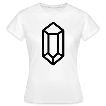 cristal de quartz - T-shirt Femme - blanc - Devant - AI Model Female 172 dark (172cm)