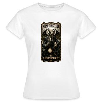 Meine Dunkelheit ist maßgeschneidert - Frauen T-Shirt - Weiß - Vorne - AI Model Female 172 dark (172cm)