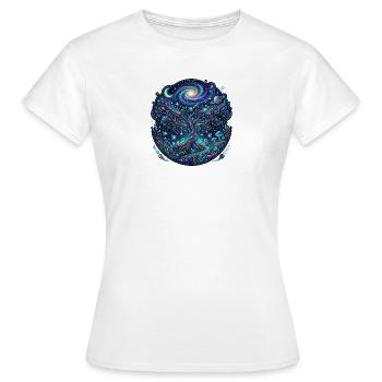 Arbre des Rêves du Cosmos - T-shirt Femme - blanc - Devant - AI Model Female 172 dark (172cm)