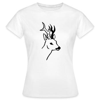 Rehbock - Frauen T-Shirt - Weiß - Vorne - AI Model Female 172 dark (172cm)