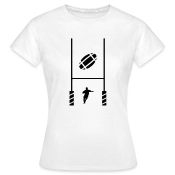 essai rugby - T-shirt Femme - blanc - Devant - AI Model Female 172 dark (172cm)