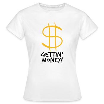 symbole dollar gettin argent signe argent riche argent - T-shirt Femme - blanc - Devant - AI Model Female 172 dark (172cm)
