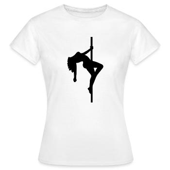 Pole dancer stripper poledance sexy girl hot - Frauen T-Shirt - Weiß - Vorne - AI Model Female 172 dark (172cm)