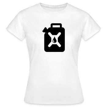 Benzin Kanister - Frauen T-Shirt - Weiß - Vorne - AI Model Female 172 dark (172cm)