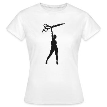 Hair stylist - Women's T-Shirt - white - Front - AI Model Female 172 dark (172cm)