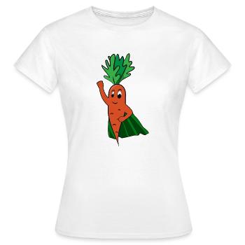 Möhre Superfood Vegan regional Alleskönner - Frauen T-Shirt - Weiß - Vorne - AI Model Female 172 dark (172cm)