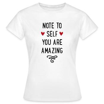 Motivation - T-shirt Femme - blanc - Devant - AI Model Female 172 dark (172cm)