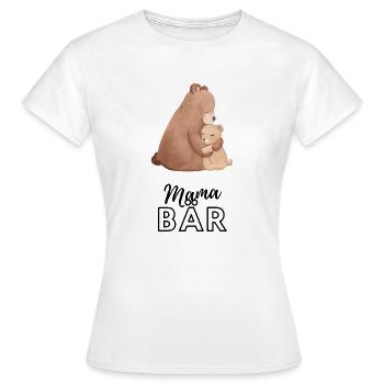 Mama Bär - Frauen T-Shirt - Weiß - Vorne - AI Model Female 172 dark (172cm)