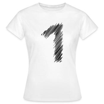 1 Hatching design - Women's T-Shirt - white - Front - AI Model Female 172 dark (172cm)