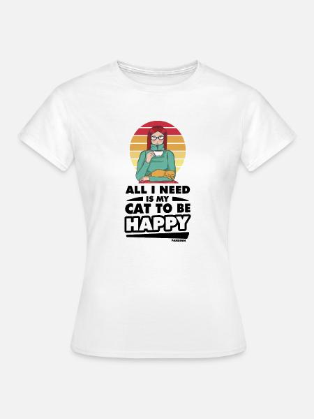 Katzenmama - Frauen T-Shirt - Weiß