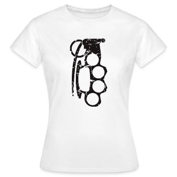 Granate - Frauen T-Shirt - Weiß - Vorne - AI Model Female 172 dark (172cm)