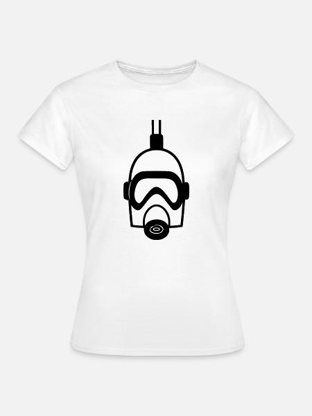 Gasmaske - Frauen T-Shirt - Weiß