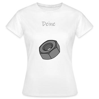 Deine Mutter Design - Frauen T-Shirt - Weiß - Vorne - AI Model Female 172 dark (172cm)