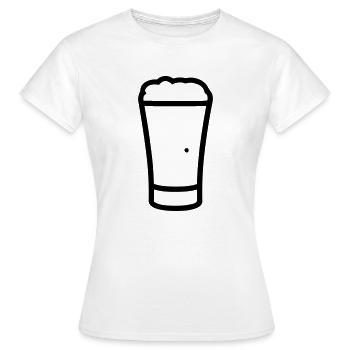 Bière - T-shirt Femme - blanc - Devant - AI Model Female 172 dark (172cm)