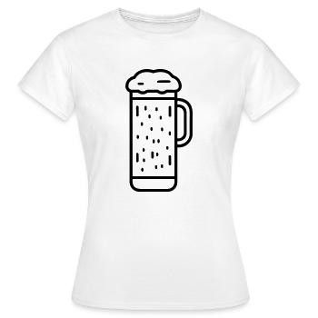 Bière - T-shirt Femme - blanc - Devant - AI Model Female 172 dark (172cm)