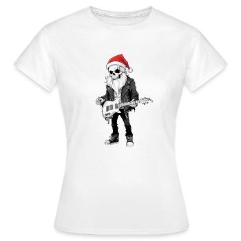 Rock´n´Roll Santa - Frauen T-Shirt - Weiß - Vorne - AI Model Female 172 dark (172cm)