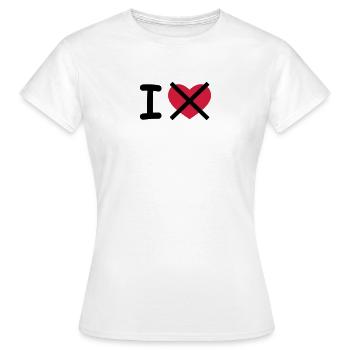 I Hate - Frauen T-Shirt - Weiß - Vorne - AI Model Female 172 dark (172cm)