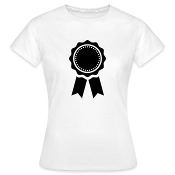 Medaille Auszeichnung Geschenk Geschenkidee - Frauen T-Shirt - Weiß - Vorne - AI Model Female 172 dark (172cm)