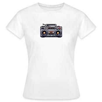 Retro Boombox Illustration - Frauen T-Shirt - Weiß - Vorne - AI Model Female 172 dark (172cm)
