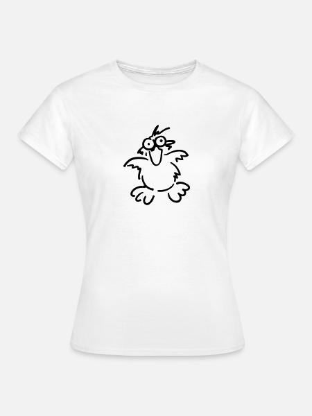 Verückter kleiner Vogel - Frauen T-Shirt - Weiß