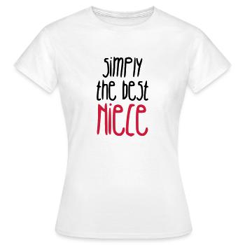 Niece Nichte Nièce Baby Bébé Family - Women's T-Shirt - white - Front - AI Model Female 172 dark (172cm)