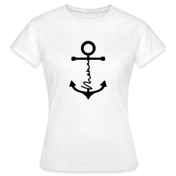Mama Anker - T-shirt Femme - blanc - Devant - AI Model Female 172 dark (172cm)