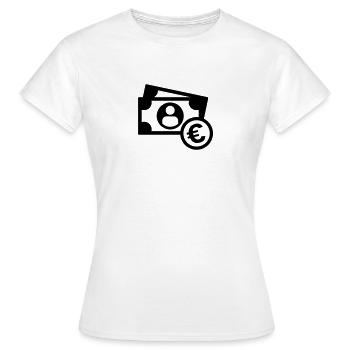 Money - Women's T-Shirt - white - Front - AI Model Female 172 dark (172cm)