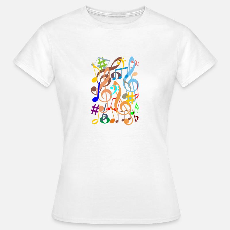 Musical Notes - Women's T-Shirt - white