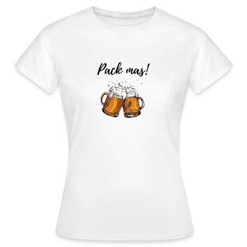 Pack mas! - Frauen T-Shirt - Weiß - Vorne - AI Model Female 172 dark (172cm)