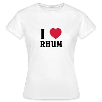 I Love Rhum - T-shirt Femme - blanc - Devant - AI Model Female 172 dark (172cm)
