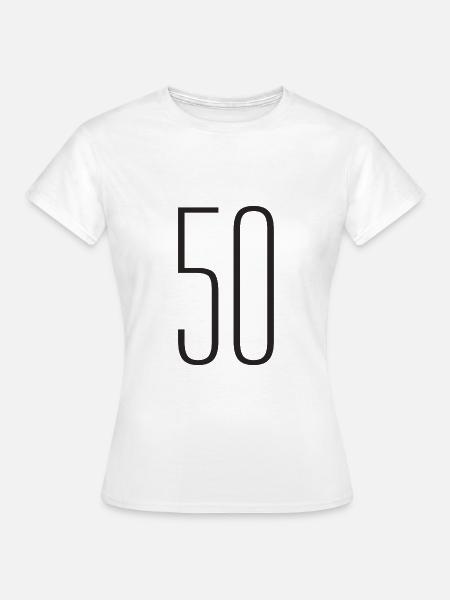 50 - Frauen T-Shirt - Weiß